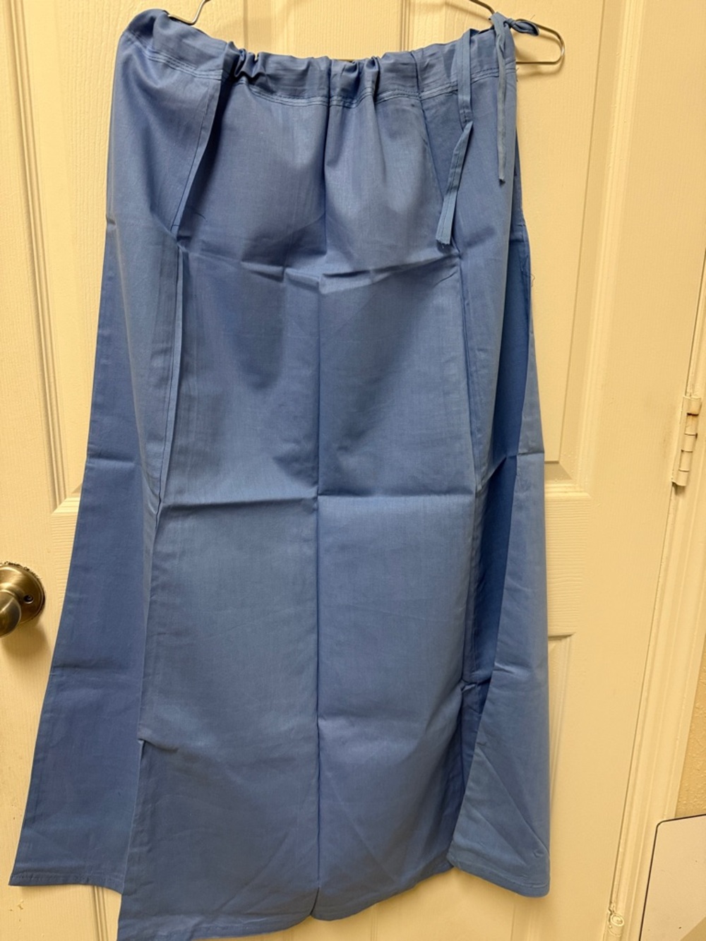 Br New Blue Women’s Drawstring Waist Maxi Skirt saree shirt inner cotton button